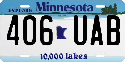 MN license plate 406UAB