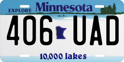 MN license plate 406UAD