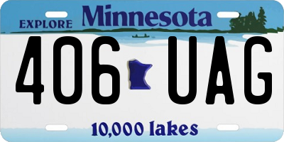 MN license plate 406UAG