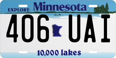 MN license plate 406UAI