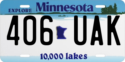 MN license plate 406UAK