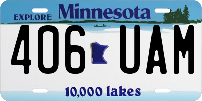 MN license plate 406UAM