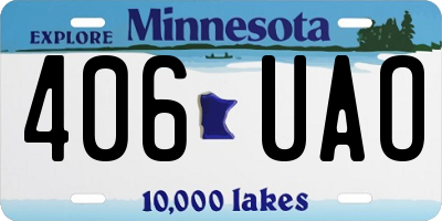 MN license plate 406UAO