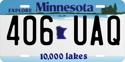 MN license plate 406UAQ