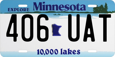MN license plate 406UAT