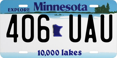 MN license plate 406UAU