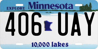 MN license plate 406UAY