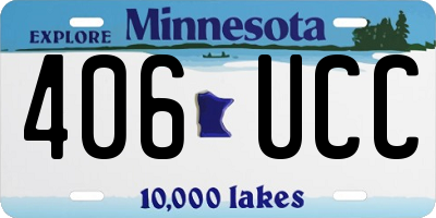 MN license plate 406UCC