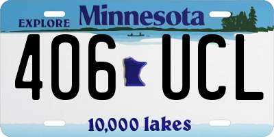 MN license plate 406UCL