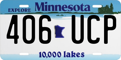 MN license plate 406UCP