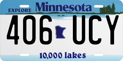 MN license plate 406UCY