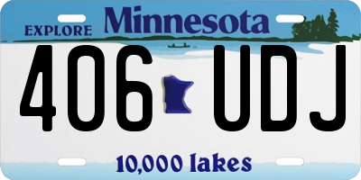 MN license plate 406UDJ