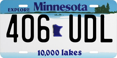 MN license plate 406UDL