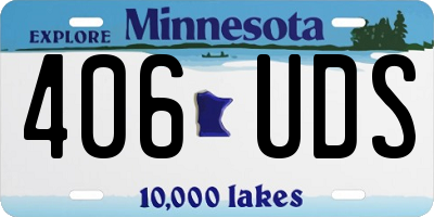 MN license plate 406UDS