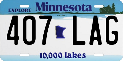 MN license plate 407LAG