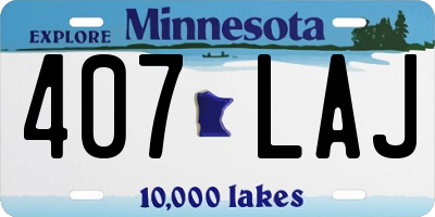 MN license plate 407LAJ