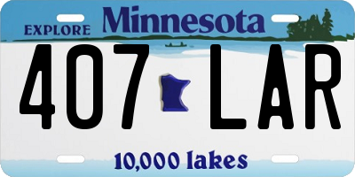 MN license plate 407LAR
