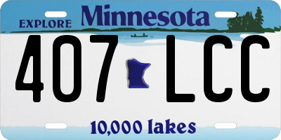 MN license plate 407LCC