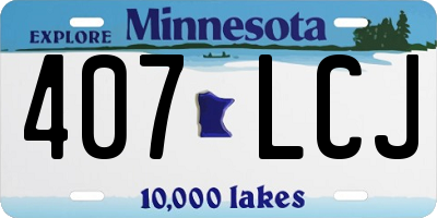 MN license plate 407LCJ