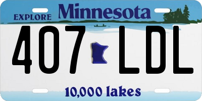 MN license plate 407LDL