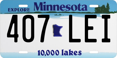 MN license plate 407LEI