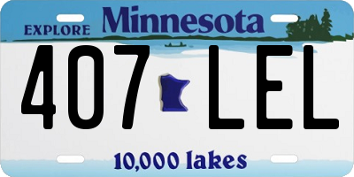 MN license plate 407LEL
