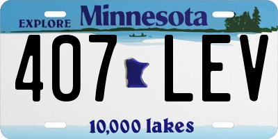 MN license plate 407LEV
