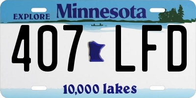 MN license plate 407LFD