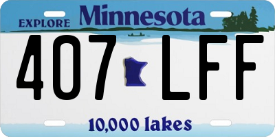 MN license plate 407LFF