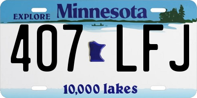 MN license plate 407LFJ
