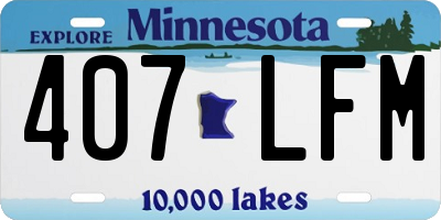 MN license plate 407LFM