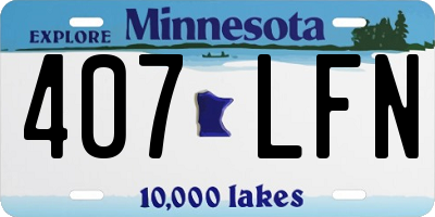 MN license plate 407LFN