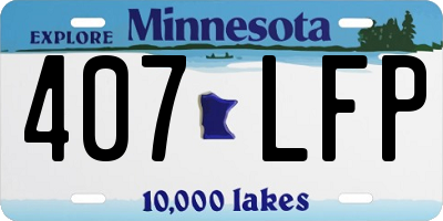 MN license plate 407LFP