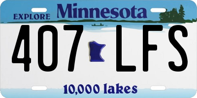 MN license plate 407LFS
