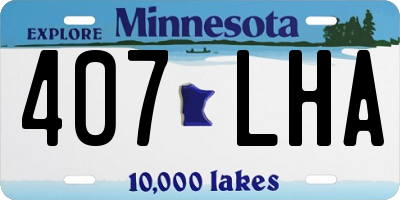 MN license plate 407LHA