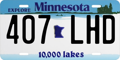 MN license plate 407LHD