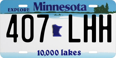 MN license plate 407LHH