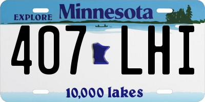 MN license plate 407LHI