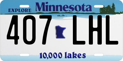 MN license plate 407LHL