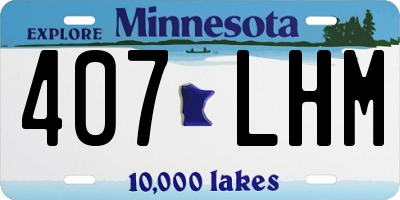 MN license plate 407LHM