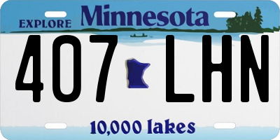MN license plate 407LHN