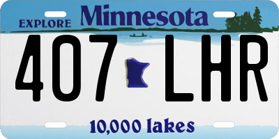 MN license plate 407LHR
