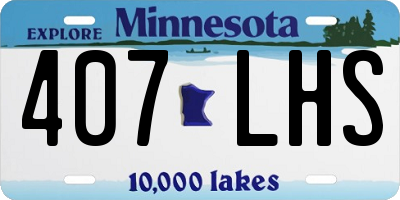 MN license plate 407LHS
