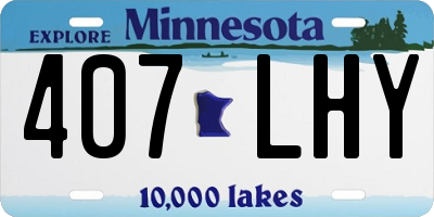 MN license plate 407LHY
