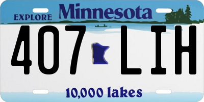 MN license plate 407LIH