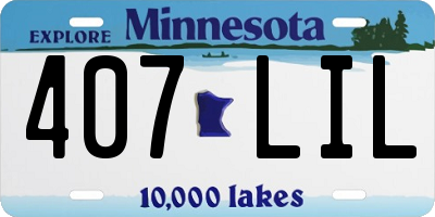MN license plate 407LIL