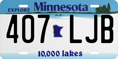 MN license plate 407LJB