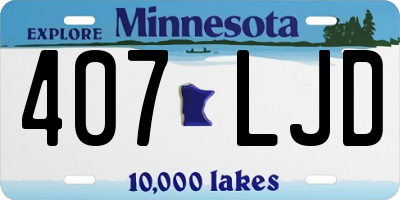 MN license plate 407LJD