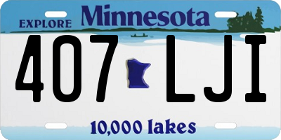 MN license plate 407LJI