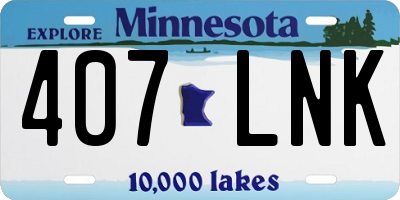 MN license plate 407LNK